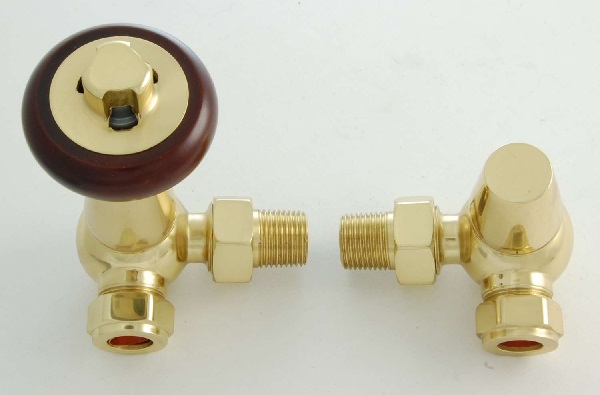 Belgravia Corner Manual Valve Set - Brass